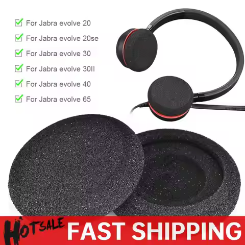 Ear Pads Cushions Noise Isolation Foam Headphone Earpads Ear Cups Repair Parts for Jabra Evolve 20 2
