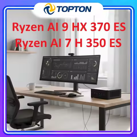 New AMD AI Mini PC Gamer Ryzen AI 9 HX 370 ES AI 7 H 350 ES DDR5 USB4 2x2.5G LAN NVMe OCuLink Deskto