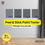 Paint Sample - Midnight Grey Bundle - GEKKO Peel And Stick Nippon Paint Tester / Paint Sample