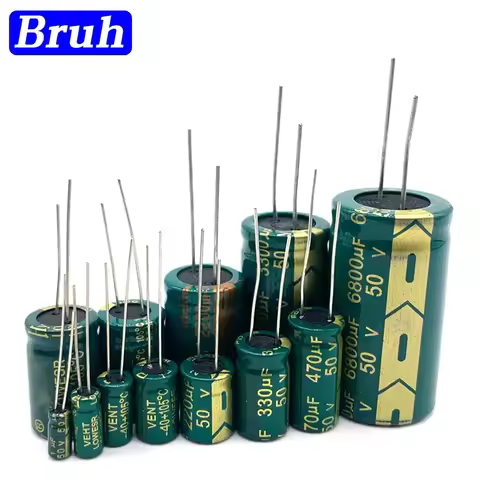 Aluminum Electrolytic Capacitor 6.3V 10V 16V 25V 63V 100V 400V High Frequency Low ESR 47UF 330UF 470