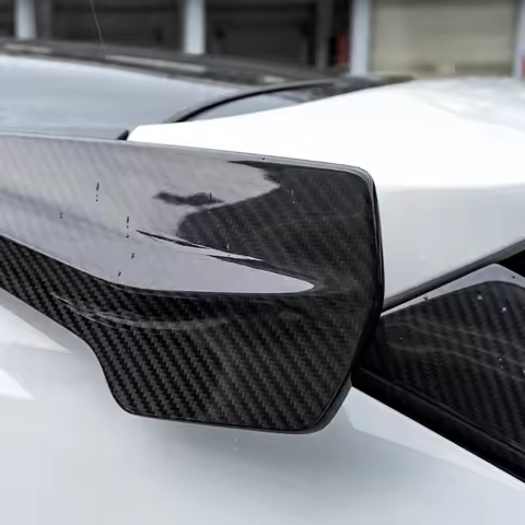 Carbon Fiber TKT-Style Roof Spoiler End Plates for Porsche Cayenne Coupe 9Y0/9YA/E3 2018-UP