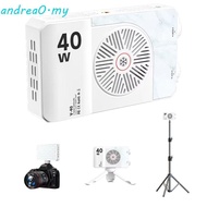 ANDREA RGB LED Camera Light, 40W 2800-9000K Mini LED Video Lamp, Lightweight CRI/TLCI 90+ FX 8 Modes