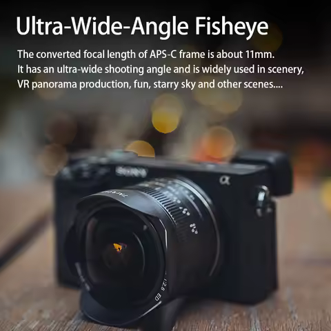 7artisans 7.5mm F2.8 Mark II 190° Ultra Wide-Angle Fisheye Manual Focus Lens for Sony E Fuji XF Niko