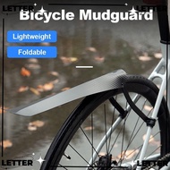 LET 1Pcs Bike Mudguard, Folding Cycling Accessories Rear Front Bicycle Fenders, Portable Foldable Black MTB Mud Guard BMX DH and Gravel