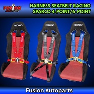 SPARCO 4 POINT 6 POINT Racing Seatbelt Harness Sparco 4 Point 6 Point Racing Seatbelt