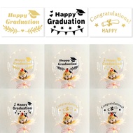 PVC Balloon Stickers Alphabet Letters / Clear Balloon Stickers / Happy Graduation Congratulations Gr