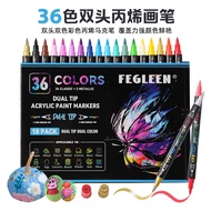 36 Colors Double-Headed Acrylic Marker Pen Children Student Graffiti Painting Color Pen DIY Hand-Pai
