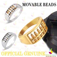 Official Authentic Transfer beads Cincin Emas Korea 24K Gold Plated Ring Full Sempoa / Abacus - Width 0.7cm  金算盘转运珠算盘戒指