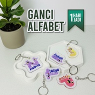 Theme Name Keychain Alphabet Theme Keychain Cute custom keychain & cute keychain