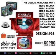 GOPRO HERO 4 , HERO 5 , HERO 6 , HERO 7, SJCAM 5000 , XIAOMI YI CAM 2K STICKER SKIN (DESIGN 498)
