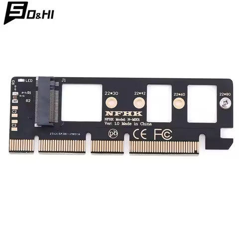 1PC NGFF M Key M.2 NVME AHCI SSD To PCI-E PCI Express 3.0 16x x4 Adapter Riser Card Converter For XP