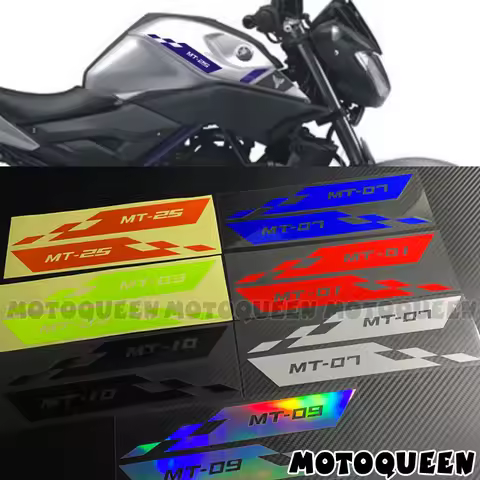 2X Motorcycle Fairing Tank Pad Reflective Decals Label Stickers Set for MT-07 09 10 01 25 03 MT07 MT