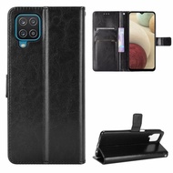 Original Flip Cover Samsung A12 / M12 Wallet Leather Case Casing Kulit