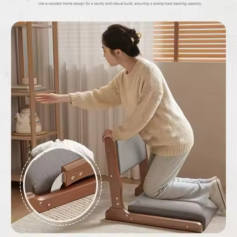 Foldable floor chairs, tatami solid wood chairs, lounge chairs with balcony backrests, lazy chairs, 