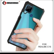 Realme C11 2021 Soft Hard Case Silikon Aprolink Airbag Bening Hitam