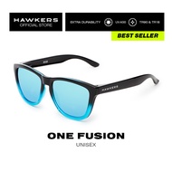 HAWKERS Clear Blue ONE FUSION Sunglasses For Men And Women. UV400 Protection. Official Product Desig