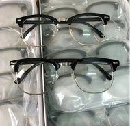 [HCM]Combo 2 Mắt Kính Mát Giả Cận Nữa Gọng kiểu dáng 219 (Vàng-Trắng)