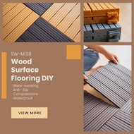 Floor Decking Garden Decoration Flooring WPC Wood Floor Wood Tiles Wooden Decking Outdoor Lantai Pap
