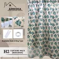 H2 -  Langsir Bercorak (10 Corak) / Langsir Rumah / Langsir Tingkap / Langsir Ring Type / Langsir Co