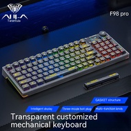 ZFEIO Aula F98 Pro คีย์บอร์ดแบบกลไกที่มีสามโหมด Us/ 2.4กรัม/ปะเก็นไฟ Rgb Backlit คีย์บอร์ดบลูทูธไร้ส