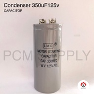 คาปาซิเตอร์สตาร์ท (START CAPACITOR) ยี่ห้อ LMG 350uF 125v ใช้กับอะไหล่มอเตอร์ไฟฟ้า ปั๊มน้ำและมอเตอร์