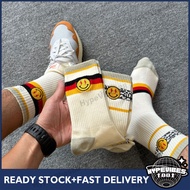 HypeVibes J.Balvin Embroidery Smile Logo Cream Colour Socks