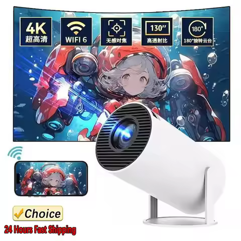 2026 Projector Newest HY300 Mini Portable Pocket Smart Android Projector Wireless Home Theater Magcu