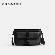 COACH กระเป๋าสะพายข้างผู้ชายรุ่น Beck Slim Crossbody In Signature Canvas สีเทา CM337 CHR