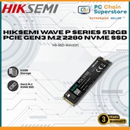 HIKSEMI WAVE P SERIES 512GB PCIE GEN3 M.2 2280 NVME SSD - HS-SSD-WAVE(P)