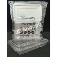 BENXON Kuih Container OPS 3H / Disposable Plastic Clear Bakery Container (100pcs+-) OP3H / OPS3H
