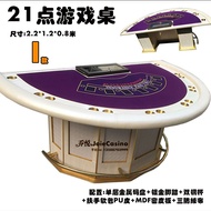 21Click on the poker game table I Style BLACKJAC Poker Table Entertainment Room Card Room
