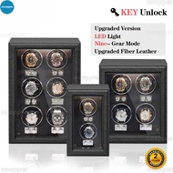 2023 Spot 2/4/6 Slot Upgraded Automatic Watch Shaker Genuine Leather Automatic Watch Reel High-End S