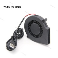 75mmx15mm 7515 DC 5V USB Fan Cooling Turbo Blower 15mm Brushless 3D Printer For Extruder Cooler Powe