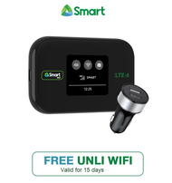 SMART Bro LTE-Advanced Pocket WiFi (BOOSTEVEN M281T) w/ UNLI data 15 days FREE! Car Charger
