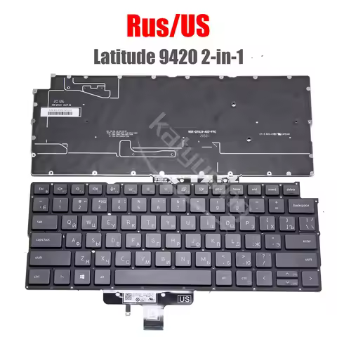 Brand New Russian US Keyboard for Dell Latitude 9430 9420 2-in-1 With Backlit