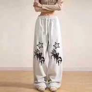 Aseo.official CELANA SPIDERS STARS PANTS OVERSIZE BOTTOM CELANA KULOT SWET PANTS KOREAN STYLE PREMIU