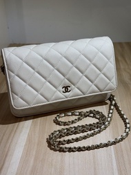 可陪驗 Chanel woc 全白荔枝牛皮