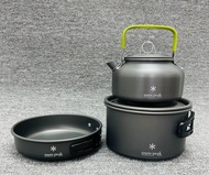 【全新】日本雪峰snowpesk戶外露營鍋具套裝便攜式戶外燒水壺煮麵鍋燉肉鍋野營野炊鍋具套裝