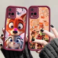 Burgundy Case for VIVO Y33s Y21 Y21s Y02 Y02t Y33t Y02a Y21a Y21e D-47 Zootopia