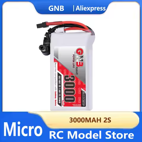 Gaoneng GNB 3000MAH 2S 5C 7.4V Lipo Battery Power Indicator for Fatshark Glasses Dominator Skyzone A