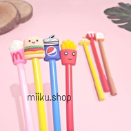 FAST FOOD CHARACTER GEL PEN / FAST FOOD PEN / CUTE FAST FOOD BALL PEN