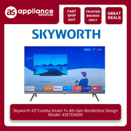 Skyworth 43'' Coolita Smart Tv 4th Gen Borderless Design 43STD4000