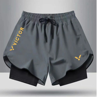 2023 New Victor Badminton Pants for Men and Women Sports Shorts with Quick Drying and Sweat-absorbing Fabric Double Layer Inner Lining