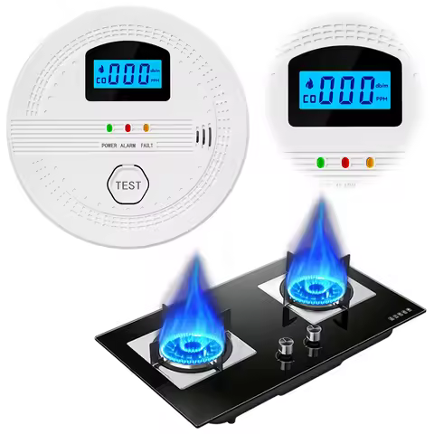 2 In 1 CO and Smoke Detector Battery Powered Portable Fire Co Alarm CO Gas Monitor Alarm Portable CO