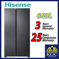 Hisense 660L Side by Side Inverter Fridge RS708N4ASN1 / RS708N4ABN1 Refrigerator