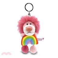 彩虹粉紅獅子鑰匙圈