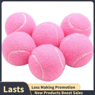 6Pcs Pack Pink Tennis Balls Wear-Resistant Elastic Training Balls 66mm Ladies Beginners Practice Ten