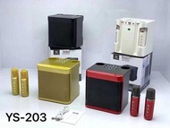 ys-203 wireless karaoke speakerdouble wireless  microphone high capacity lithium battery  color avai