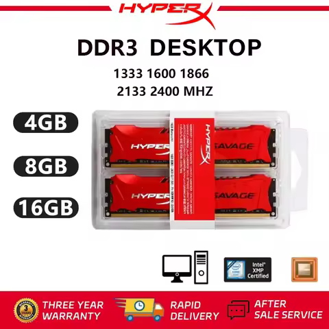RAM DDR3 Memory PC HyperX SAVAGE 4GB 8GB 16GB 1333mhz 1600mhz 1866mhz 2133MHZ 2400MHZ Desktop Memory