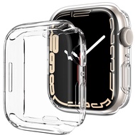 Clear Protective Case for Apple Watch Series 7 41mm 45mm, Soft TPU Cover Bumper Full Screen Protector for iWatch 6/5/4/3